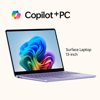 Microsoft Surface 13" Touchscreen Laptop, Copilot+ PC, Snapdragon X Plus, 16GB RAM, 512GB UFS, Windows 11, Violet (EP2-33426)