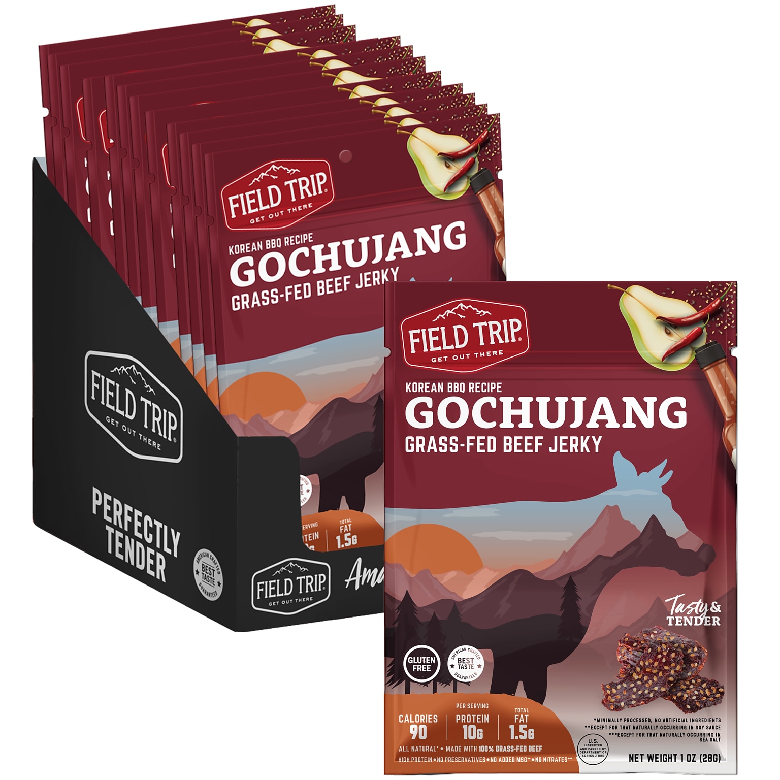 Field Trip Gochujang Beef Jerky, 1 oz., 12/Box (D0100BJ1211)