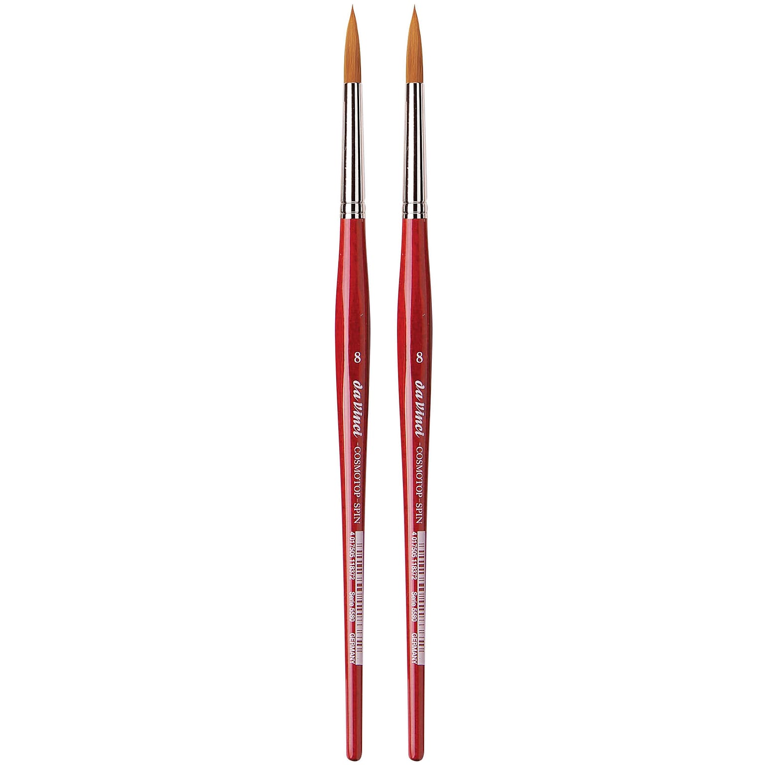 da Vinci COSMOTOP-SPIN Watercolor Synthetic Silkpainting Round Brush, 2 /Pack (DVXVA55808-2)