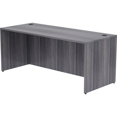 Lorell Essentials Series Rectangular Desk Shell, 70.9"W x 29.5"D x 29.5"H, Weathered Charcoal (LLR69551)