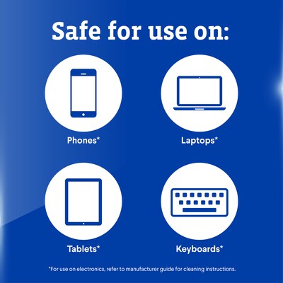 CloroxPro Clorox Screen+ Sanitizing Wipes, Bleach Free, Citrus Blend Scent, 75 Wipes/Container, 6/Carton (60724CT)