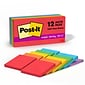 Post-it Super Sticky Notes, 3" x 3", Playful Primaries Collection, 90 Sheet/Pad, 12 Pads/Pack (65412SSAN)