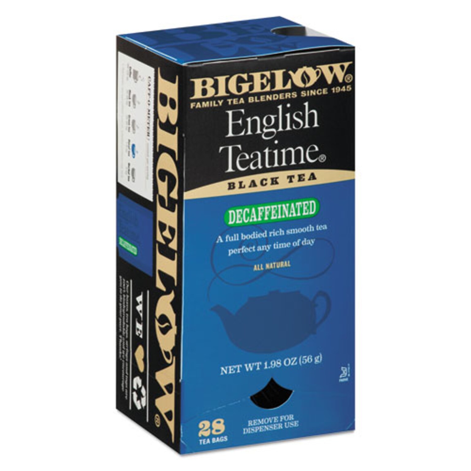 Bigelow Decaf English Teatime Black Tea Bags, 28/Box (RCB003451)