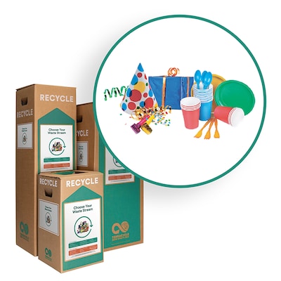 TerraCycle Cardboard Dining Disposables and Party Supplies Zero Waste Box, 21 Gallon, Natural Kraft (CS28-M)