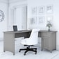 Bush Furniture Salinas 60"W x 60"D L-Shaped Desk with Storage, Cape Cod Gray (SAD160CG-03)