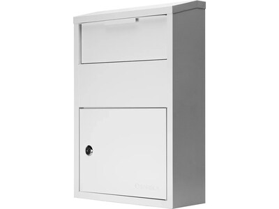 Barska Large Locking Wall-Mounted Drop Box, White (CB13956)
