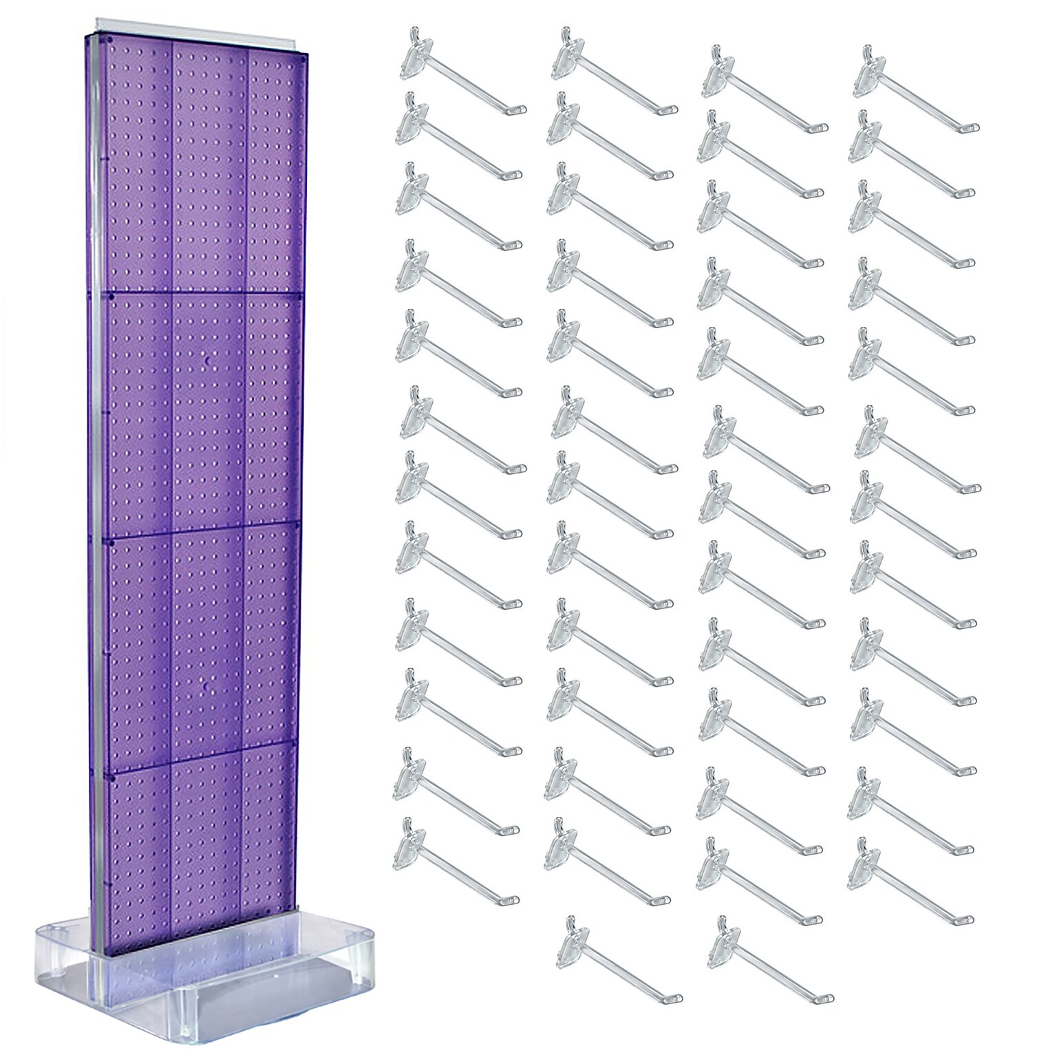Azar Studio Base 60 x 17 Pegboard Floor Stand, Purple (700770-PUR-6C50)