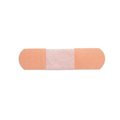 Dynarex DynaSafety 3/4 x 3 Fabric Adhesive Bandages, Beige, 100 Bandages/Box, 24 Boxes/Carton (361