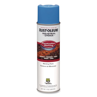 Rust-Oleum Industrial Choice M1400 System Water-Based Construction Marking Paint, Flat Caution Blue,