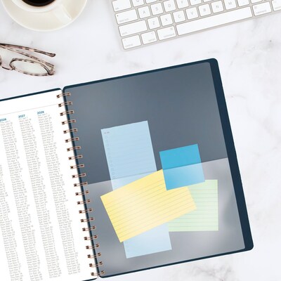 2025-2026 AT-A-GLANCE Signature 8.5" x 11" Academic Weekly & Monthly Planner, Faux Leather Cover, Navy