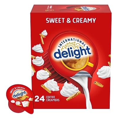 International Delight Singles Sweet Cream Liquid Creamer, 0.44 oz., 24/Box (136519)