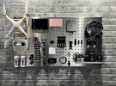 Triton Products LocBoard Stainless Steel Pegboards with 45 pc. LocHook Assortment (LB2-SKit)