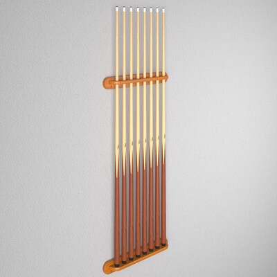 Viper Traditional Oak 8 Cue Wall Cue Rack (52-0115)