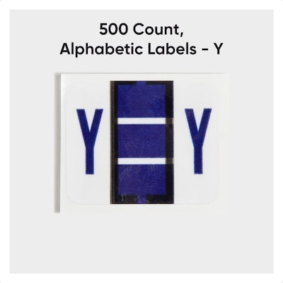 Smead BCCR Labels File Folder Label, Y, Violet, 500 Labels/Pack (67095)