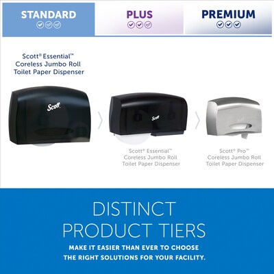 Scott Essential Coreless Toilet Paper Dispenser, Black (09602)
