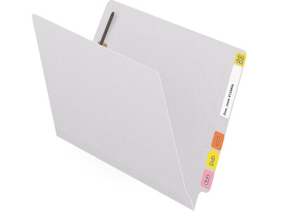 Medical Arts Press Reinforced End Tab File Folder, Straight Cut, Letter-Size, White, 50/Box (S-01601-WHT)