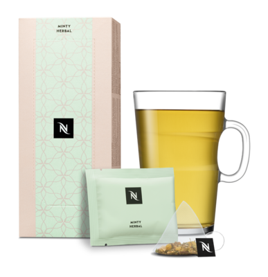 Nespresso Caffeine Free Minty Herbal Tea Bags, 25/Box (157019)