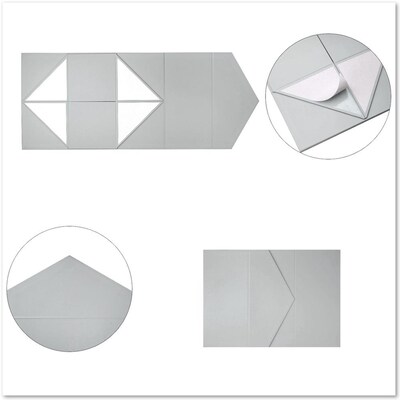JAM Paper Gift Boxes, Silver (LA-9X4-BX-SLV)