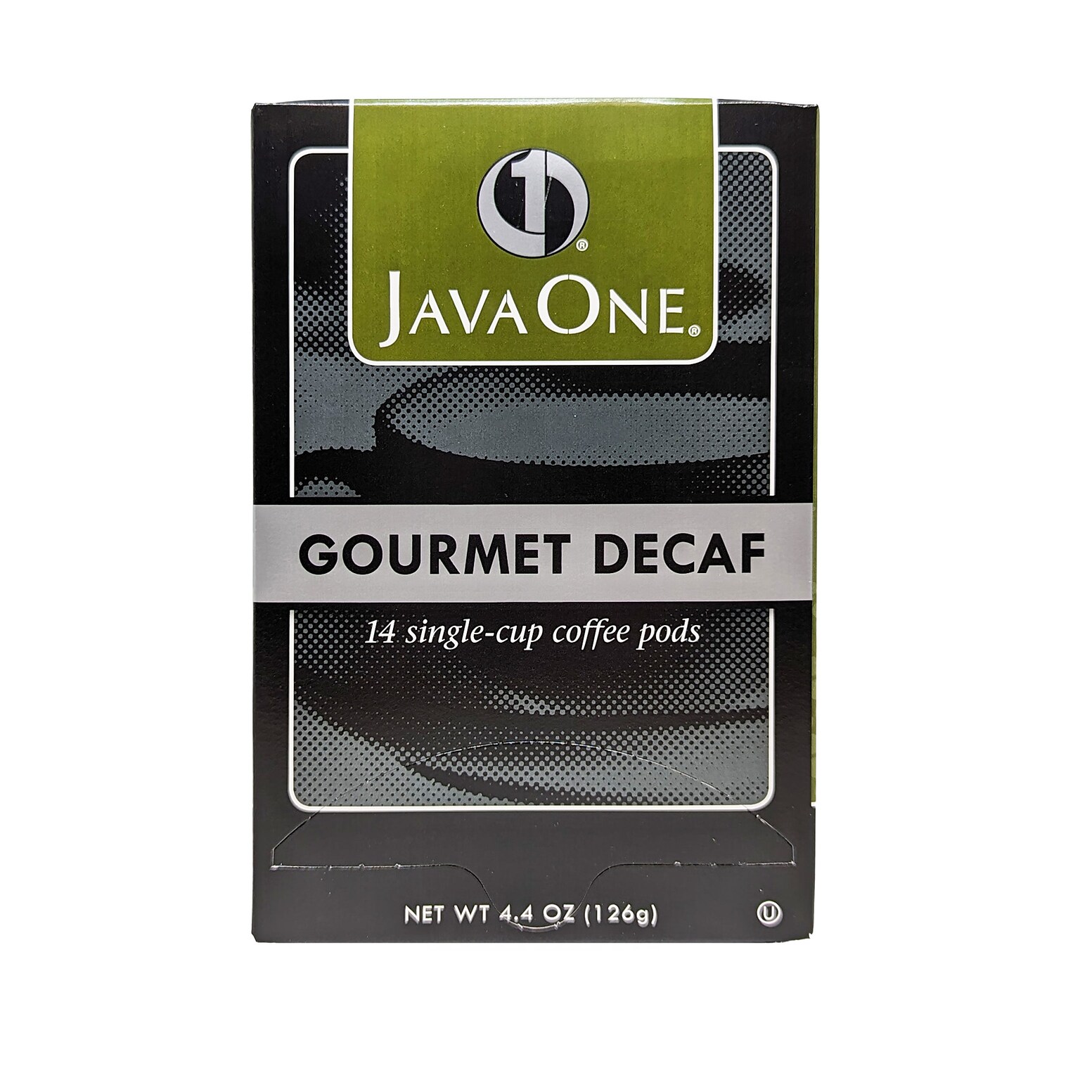 JavaOne Gourmet Decaf Coffee Soft Pods, Light Roast, 84/Carton (JTC30216CT)