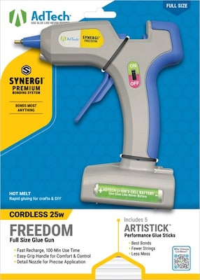 AdTech Cordless Mid Temp Full Size Glue Gun, White (4100)