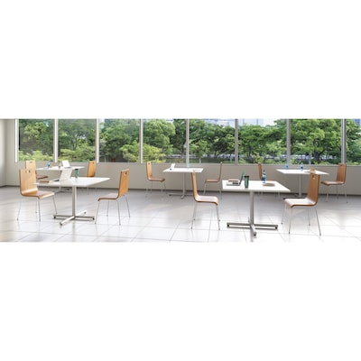 Lorell Bentwood Cafe Chair, Steel Frame, Natural, 2/Carton (LLR99864)