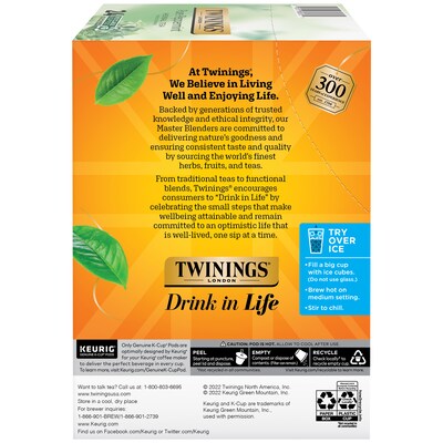 Twinings of London  Pure Peppermint Herbal Tea, Keurig® K-Cup® Pods, 24/Box (TNA85813)