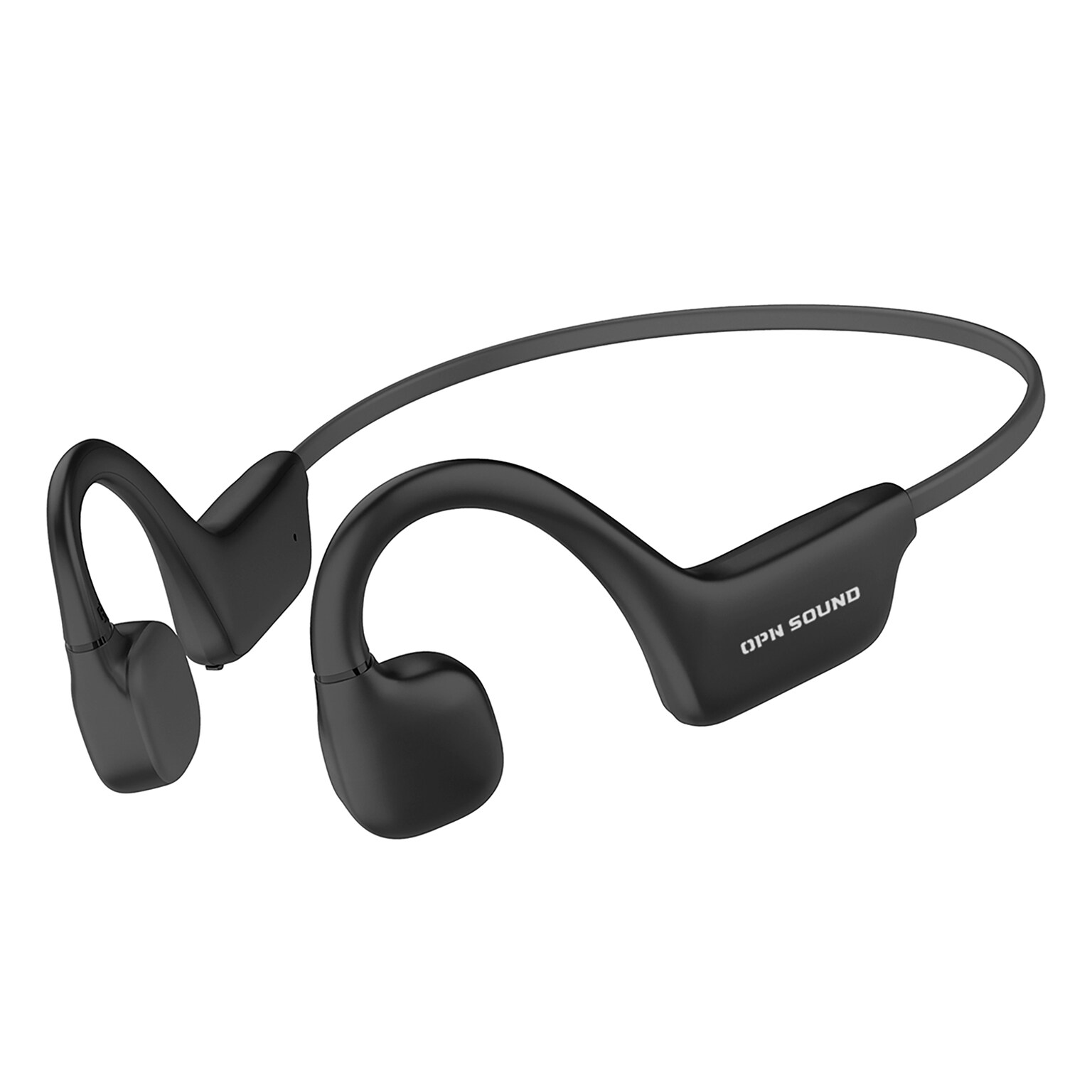 OPN Sound Osso Wireless Bone-Conduction Headphones with Microphone, Bluetooth, Black (OS1000BC)
