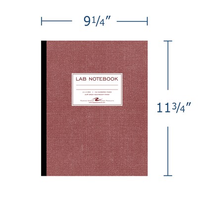 Roaring Spring Paper Products 1-Subject Computation Notebooks, 9.25 x 11.75, Graph Ruled, 76 Sheets, Red (77648)
