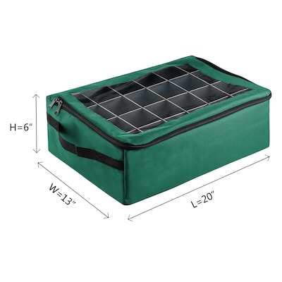 Tiny Tim Totes Ornament Storage Box, Green (83-DT5575)