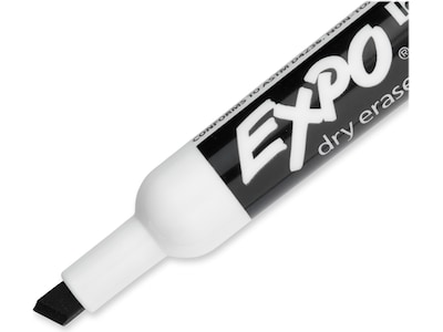 Expo Dry-Erase Markers, Chisel Tip, Black, 8/Pack (1980443)