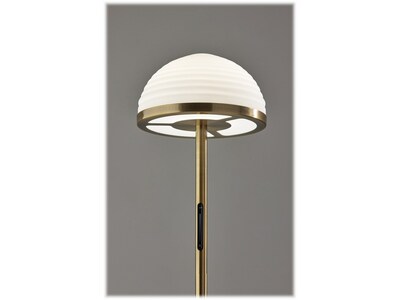 Adesso Juliana 54" Antique Brass Floor Lamp with Dome Shade (5188-21)