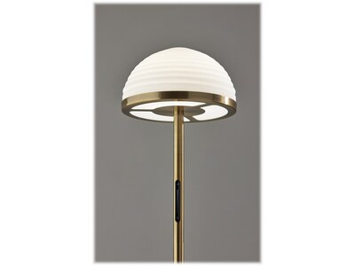 Adesso Juliana 58" Antique Brass Floor Lamp with Dome Shade (5188-21)
