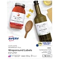 Avery Waterproof Wraparound Laser/Inkjet Labels, 3 1/4 x 7 3/4, White, 2 Labels/Sheet, 8 Sheets/Pa