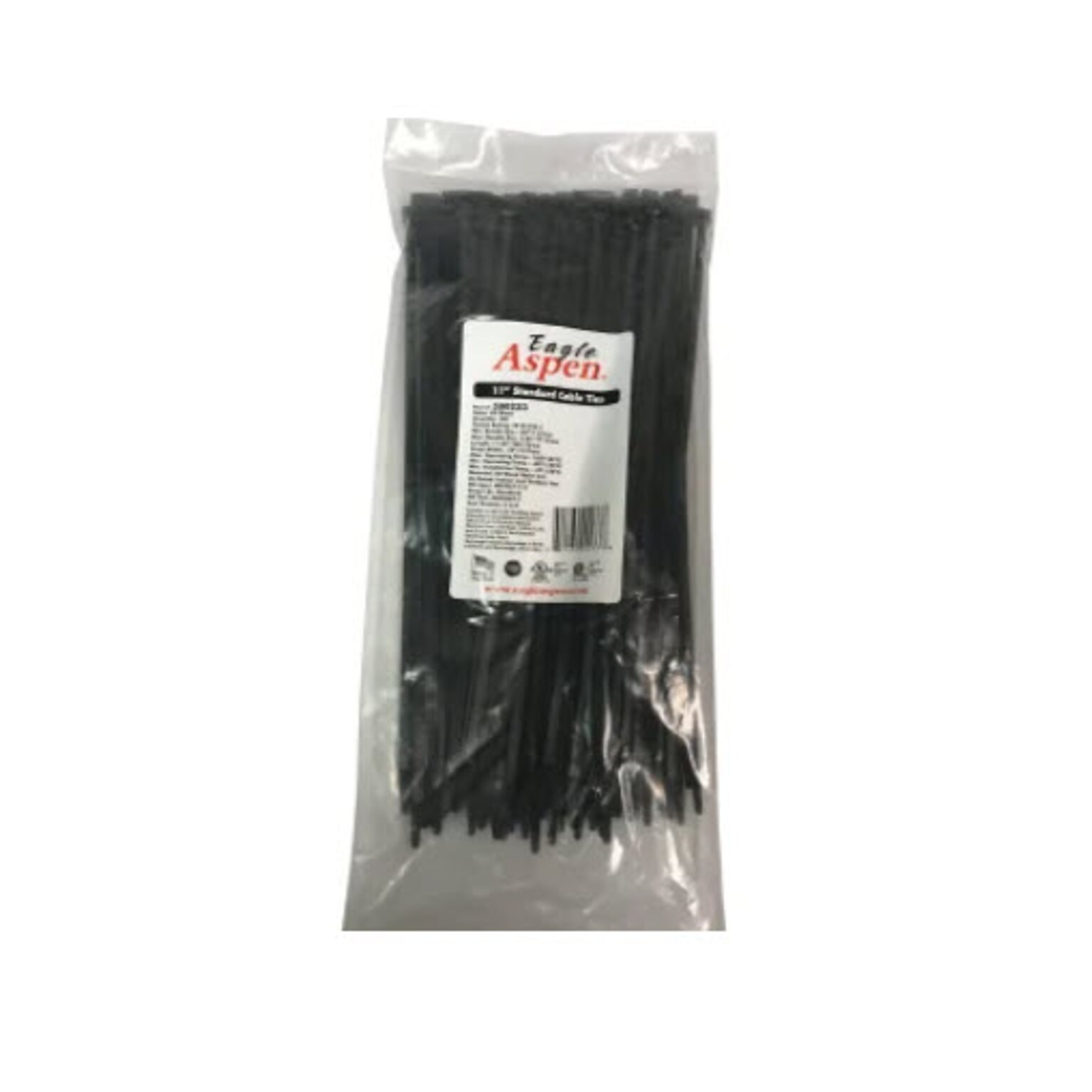 Eagle Aspen® 11 Temperature-Rated Cable Tie, Black, 100/Pack (EAS500233)