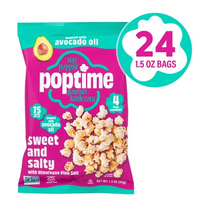 Poptime Avo Sweet & Salty Popcorn, 1.5 oz., 24/Pack (220-02884)