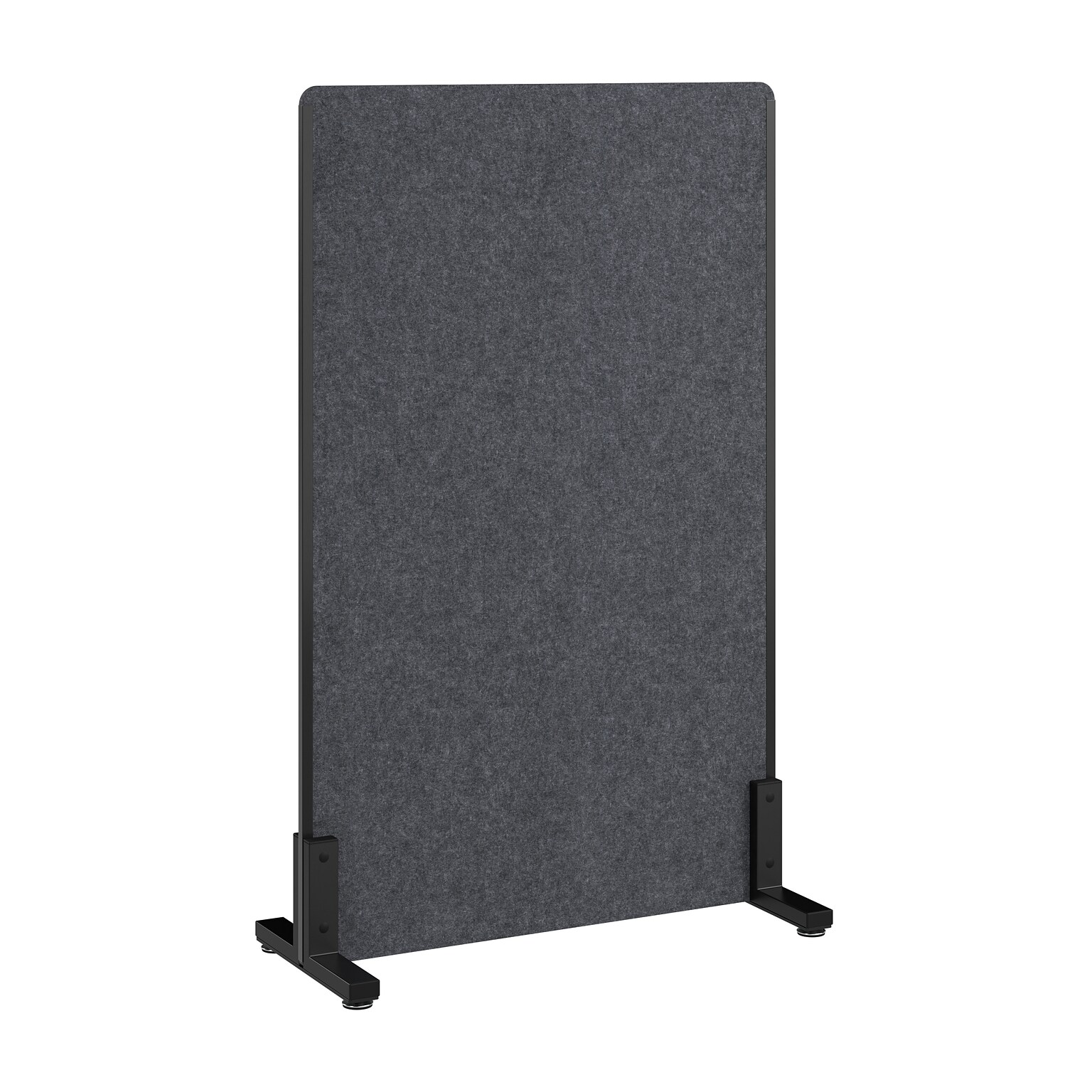Bush Business Furniture Fabric Freestanding Privacy Panel, 55H x 34W, Cool Charcoal (PSP134CL-03)