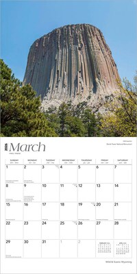 2026 BrownTrout Wyoming Wild & Scenic 12" x 12" Monthly Wall Calendar (9798330706426)