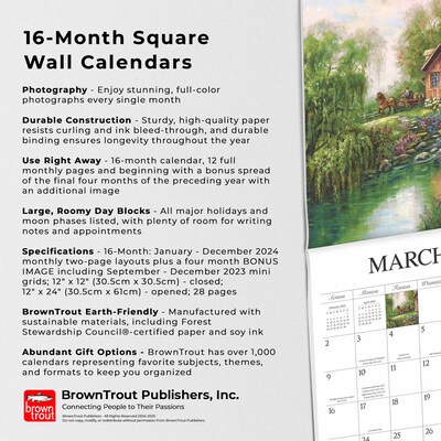 2025 Hopper Studios Bygone Days 12" x 12" Monthly Square Wall Calendar (9781773728131)
