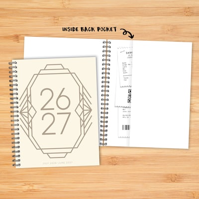 2026-2027 Willow Creek 8.5" x 11" Academic Weekly & Monthly Planner, Champagne Crest (65501)