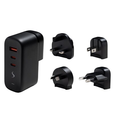 Scapade AirPower 65-Watt PD Multi-USB Travel Charger with International Plugs, Black (SCAPSTPD65)