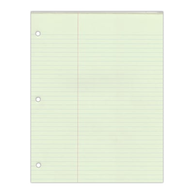 Roaring Spring Paper Products Notepad, 8.5 x 11, College Ruled, Green, 50 Sheets/Pad, 36 Pads/Case (95134cs)