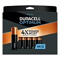 Duracell Optimum AA Alkaline Battery, 12/Pack (OPT1500B12PRT)