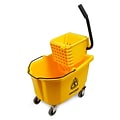 Coastwide Professional™ Click-Connect Janitorial Heavy Duty 35 Quart Mop Bucket with Side Press Wringer, Yellow (CW55229)