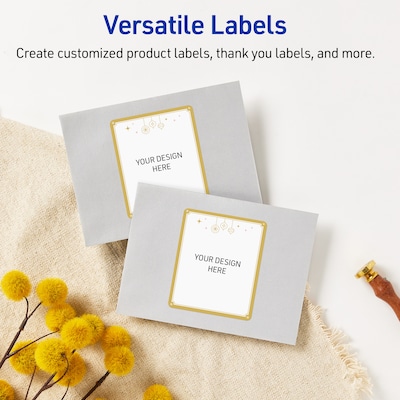 Avery Rectangle Multipurpose Labels, 4" x 3-1/3", White, 40/Pack (19479370531)