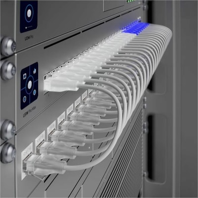 Ubiquiti UniFi EtherLighting 39.3 ft. CAT-6 Patch Ethernet Cable, 28 AWG, White (UACC-CABLE-PATCH-EL-12M-W)