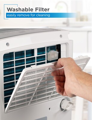 Black & Decker Energy Star 50-Pint Portable Dehumidifier, WiFi Enabled, 2-Speed, Covers up to 4500 sq. ft., White (BDT50PWTBWF)