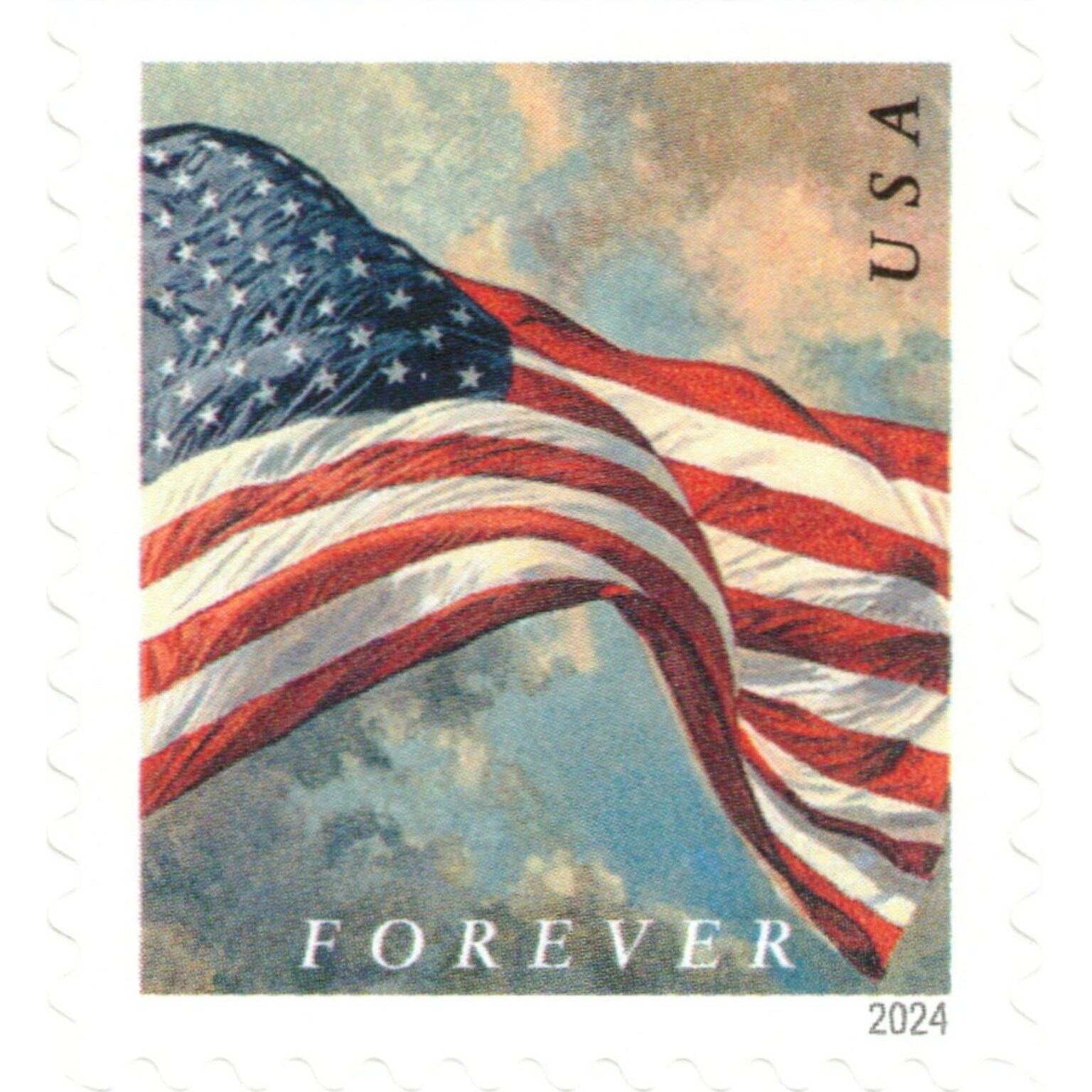 USPS U.S. Flag Forever 100 Postage Stamps (FOREVERFLAG5BK)
