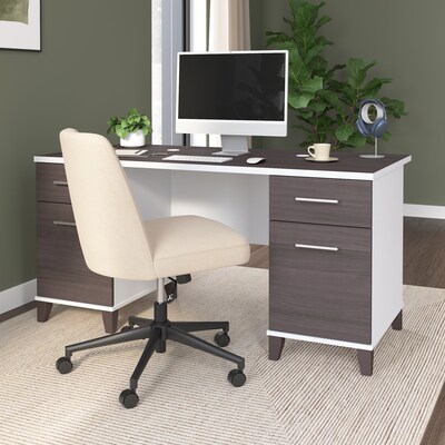 Bush Home Somerset 60 W Office Computer Desk with Drawers, Storm Gray (WC81028K)