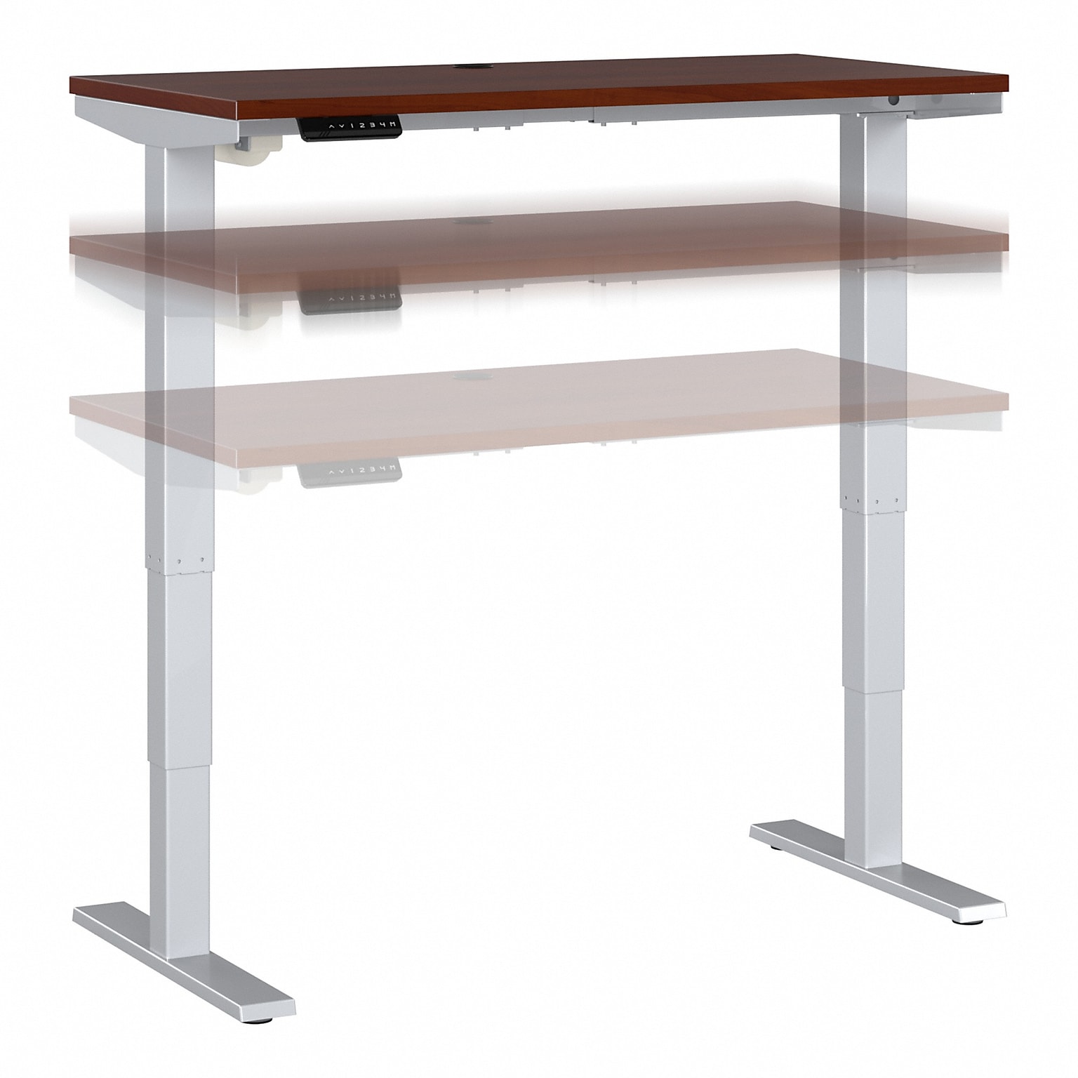 Bush Business Furniture Move 40 Series 48W Electric Height Adjustable Standing Desk, Hansen Cherry/Cool Gray (M4S4824HCSK)