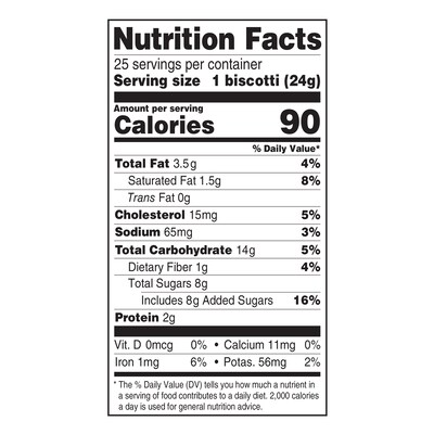 Nonni’s Dark Chocolate Italian Biscotti Cookies, 5.5 oz., 25 Cookies/Box (NSD97651)